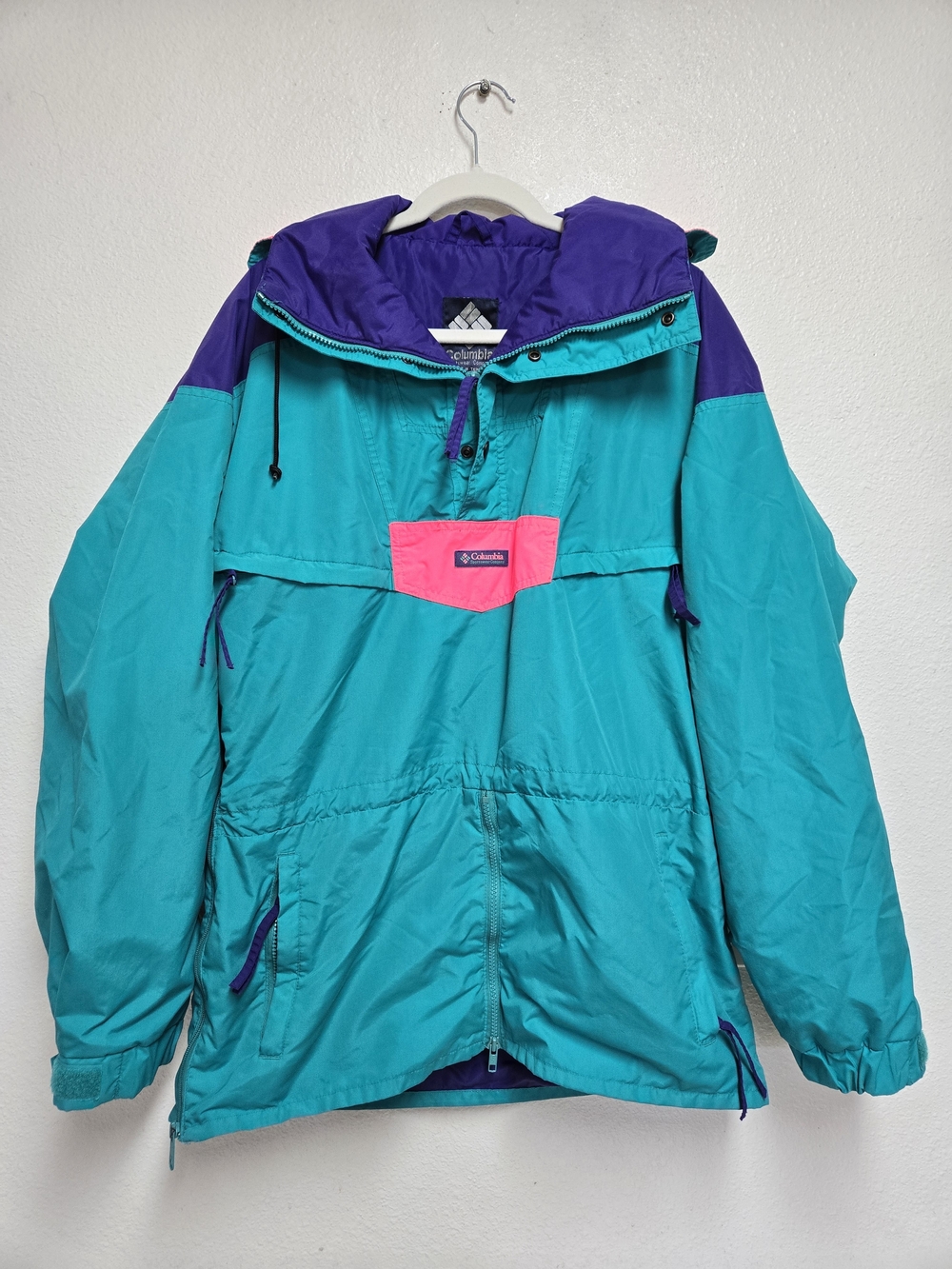 Columbia Kids' Teal & Purple Anorak Jacket with Pink Accent